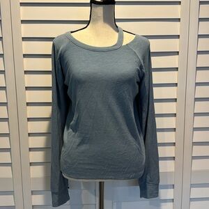 Chaser NWT one side top cut out long Sleeves Top super soft. Raw hem.
